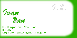 ivan man business card